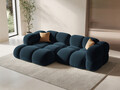 Coltar stanga 3 locuri, Loretto, Cosmopolitan Design, 250x147x68 cm, catifea, albastru petrol inchis