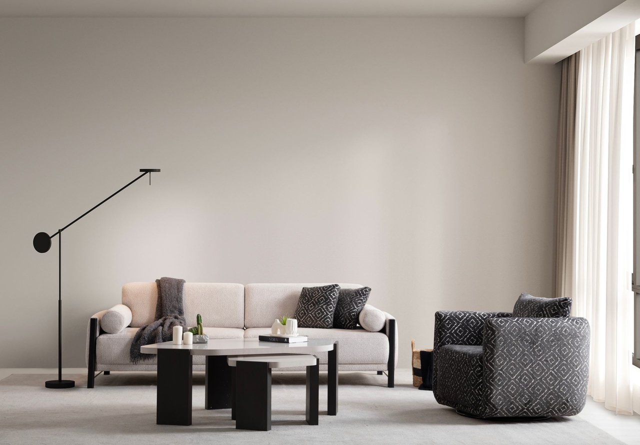 Canapea 3 locuri, Atelier del Sofa, 345DRX1103, Bej - view 2