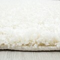 Covor rotund Shaggy Louis, Decorino, 160x160 cm, polipropilena, crem