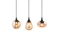 Lustra Lumina, TRIO, 60x6.5x150 cm, 40W, 3x E14, metal, negru mat