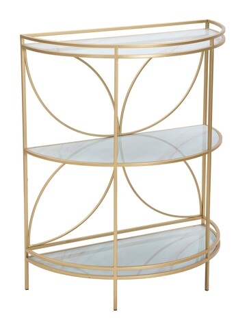 Consola glam, mauro ferretti, 70x35x85 cm, fier, auriu