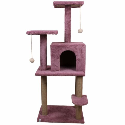 Casă pentru pisici, Paws & Whiskers, Calista, MATERIAL TEXTIL WELSOFT, Roz prafuit