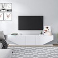 Comoda TV Diamond, Minima, 180x30x40 cm, alb