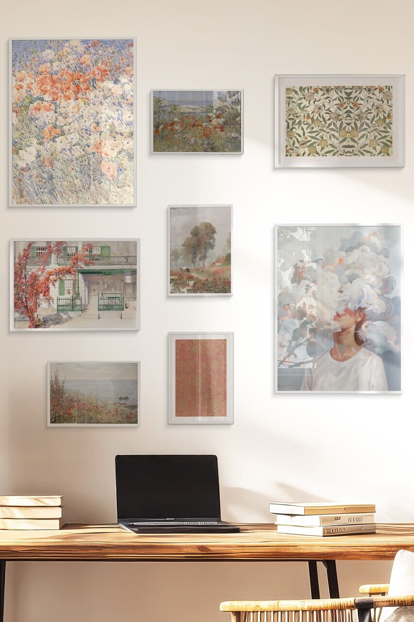 Tablou decorativ, Çgs-071-White-Byk, Lemn masiv, Față: 100% PVC STICLĂ, Multicolor - view 3