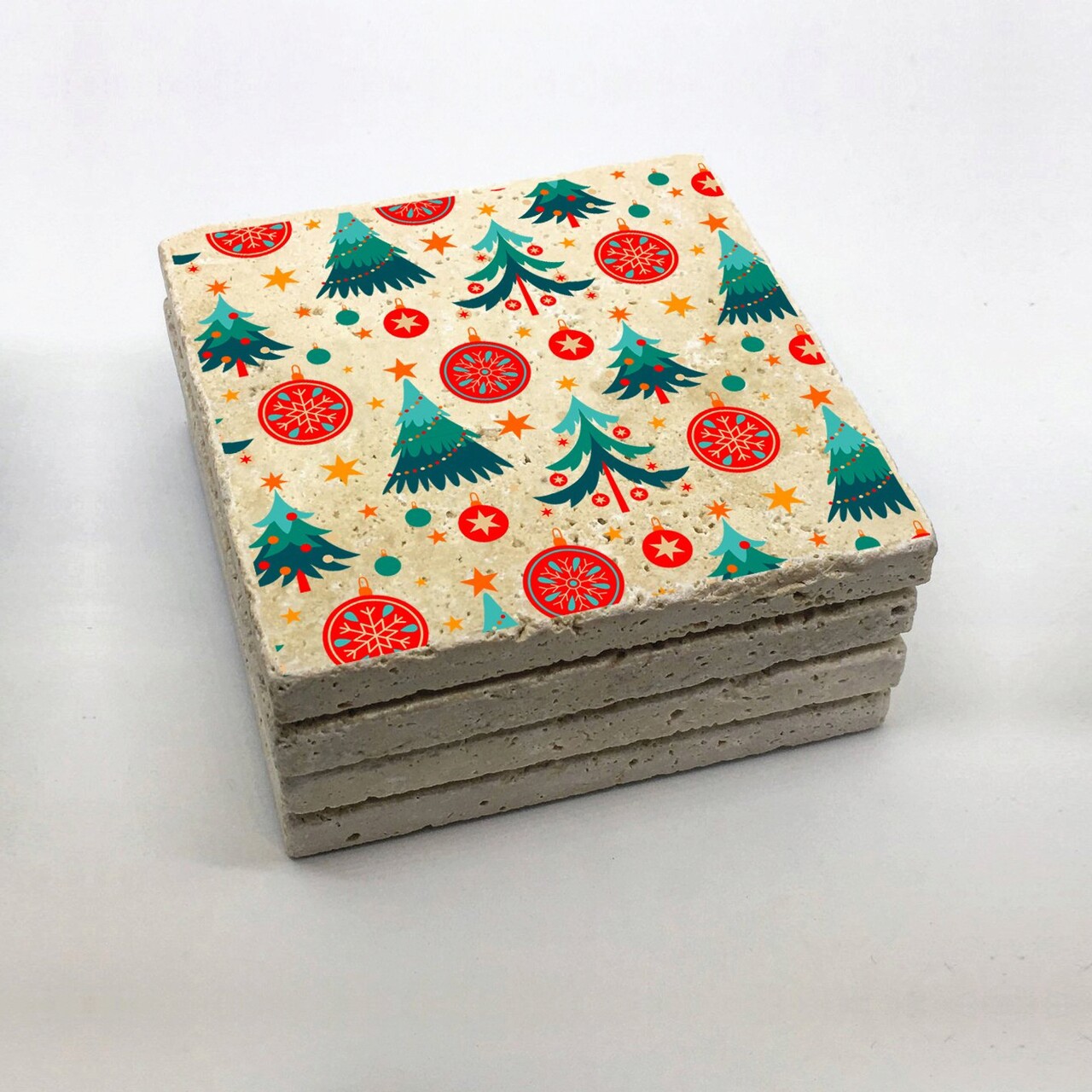 Set suporturi de pahare, Hermia, 366TYR1225, 10 x 10 x 1 cm, 4 piese, Multicolor - view 3