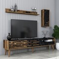 Comoda TV, Hommy Craft, Valensiya, PAL, Nuc / Negru / Marmură