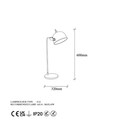 Lampa de masa, Fulgor, 942FLG1827, Metal, Negru