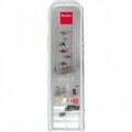 Suport pentru 24 perechi de pantofi cu 8 rafturi Metaltex, 64x23x165 cm, metal/invelis din plastic LDPE, alb
