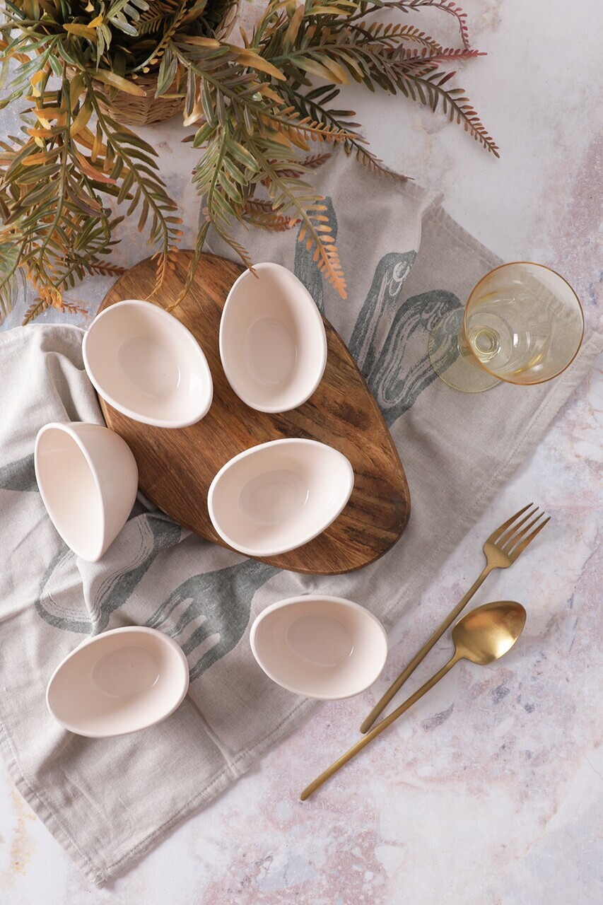 Set boluri pentru sos, Hermia, 275KRM2675, Ø 10 cm, 6 piese, Crem — imaginea 5