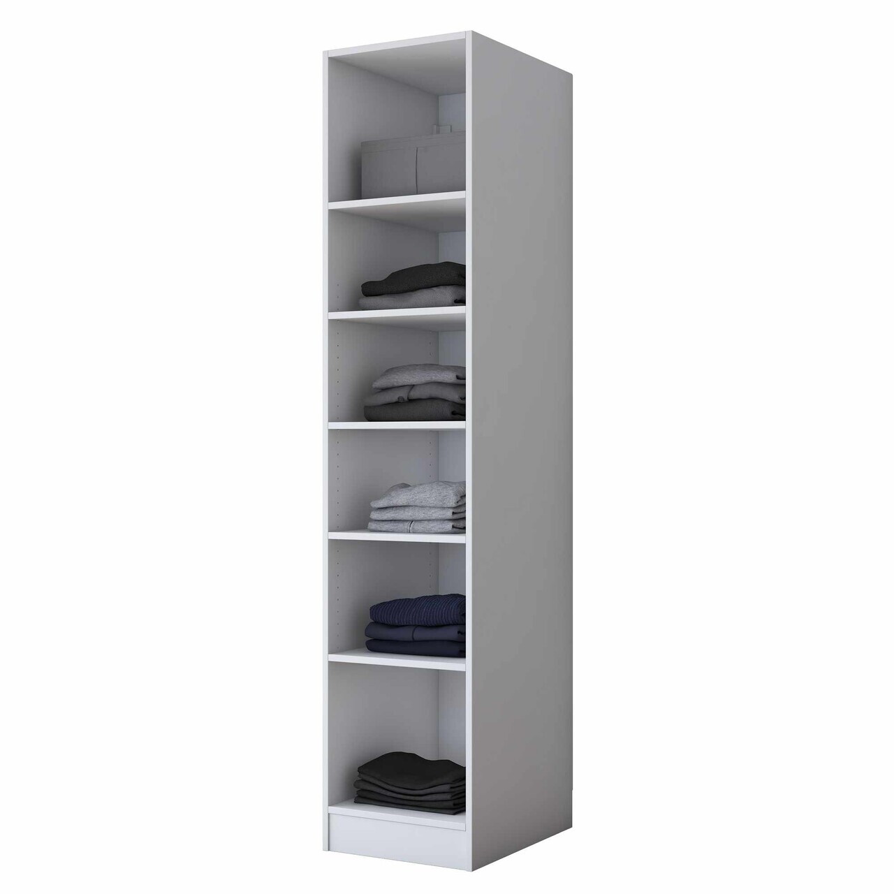 Dulap pentru haine, Hanah Home, BA302, 45x210x57.5 cm, Alb — imaginea 5