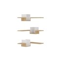 Set 3 rafturi pentru perete Ales Corner, Decortie, 58x58x30 cm, bej/alb