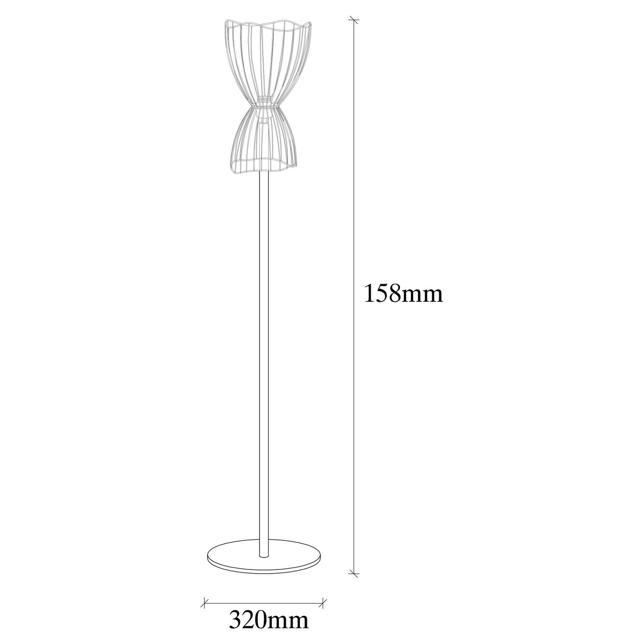 Lampadar, Tatum, 584TTM1522, Metal, Negru