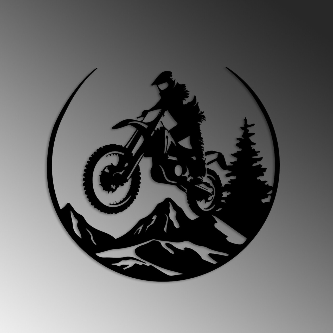 Decoratiune de perete, Enduro, Dimensiuni: 46 x 49 cm, Negru - view 6