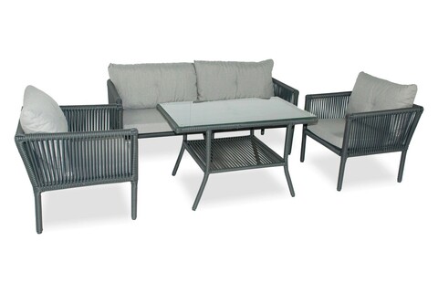 Set mobilier de gradina, jumilla, shangai 3, gri