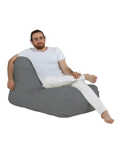 Fotoliu puf, Bean Bag, Ferndale Trendy, 105 x 75 cm, poliester impermeabil, gri fumuriu Fotolii si taburete
