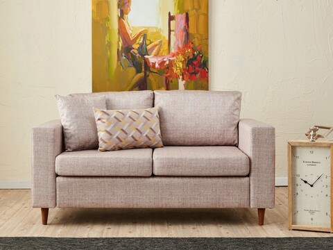 Canapea 2 locuri, balcab home, 825blc2844, lemn de brad, crem
