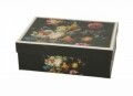 Set 2 cesti pentru espresso cu farfurie Bouquet, Duo, portelan, negru