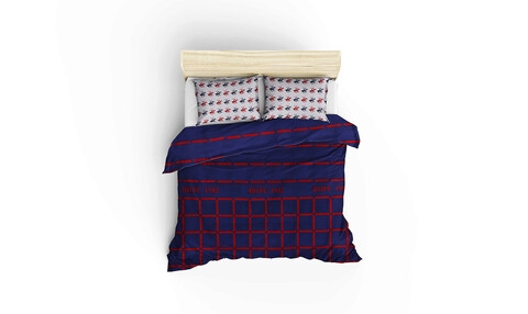 Lenjerie de pat pentru o persoana (de), bhpc 012 - dark blue, beverly hills polo club, bumbac ranforce