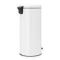 Cos de gunoi cu pedala, Brabantia, NewIcon Metal Bucket, 30 L, 38x29.3x67.9 cm, otel, alb