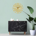 Ceas de perete, Metal Wall Clock 31, Metal, Dimensiune: 48 x 48 cm, Auriu