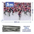 Folie paravan pentru balcon si gradina, Maximex, Roses, 500x85 cm, plastic, multicolor