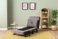 Canapea extensibilă cu 1 loc, Futon, 859FTN2343, Metal , Gri