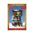 Decoratiune luminoasa Tree house with Santa, Lumineo, 11 LED-uri, 20x17x30 cm, polyston, multicolor