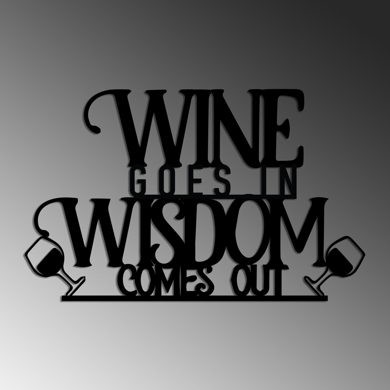 Decoratiune de perete, Wine Wisdom, Dimensiune: 55 x 34 cm , Negru - view 4