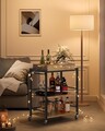 Carucior de servire  cu tava detasabila, Vasagle, 72x40x86 cm, max 60 kg, PAL/otel, maro