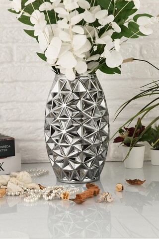 Vaza, Sedef D26F, 10x26x10 cm, Sticla, Fumuriu