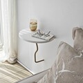 Raft de perete, Neostill, Leo, 35x35 cm, Lemn masiv, Aur/Alb