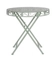 Masa pliabila Harriet Round, Bizzotto, Ø 70 x 74 cm, otel, verde sage