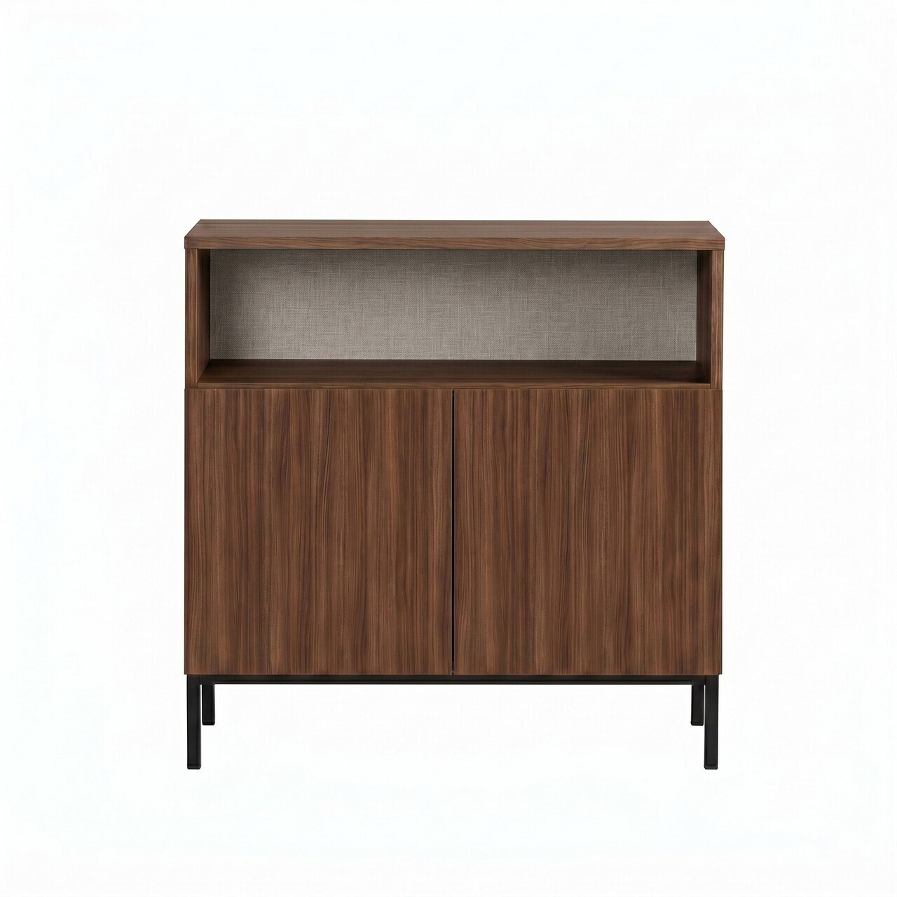 Bufet, Nordure, Palmer, 80x80x40 cm, PAL, Nuc Milano / Negru — imaginea 4