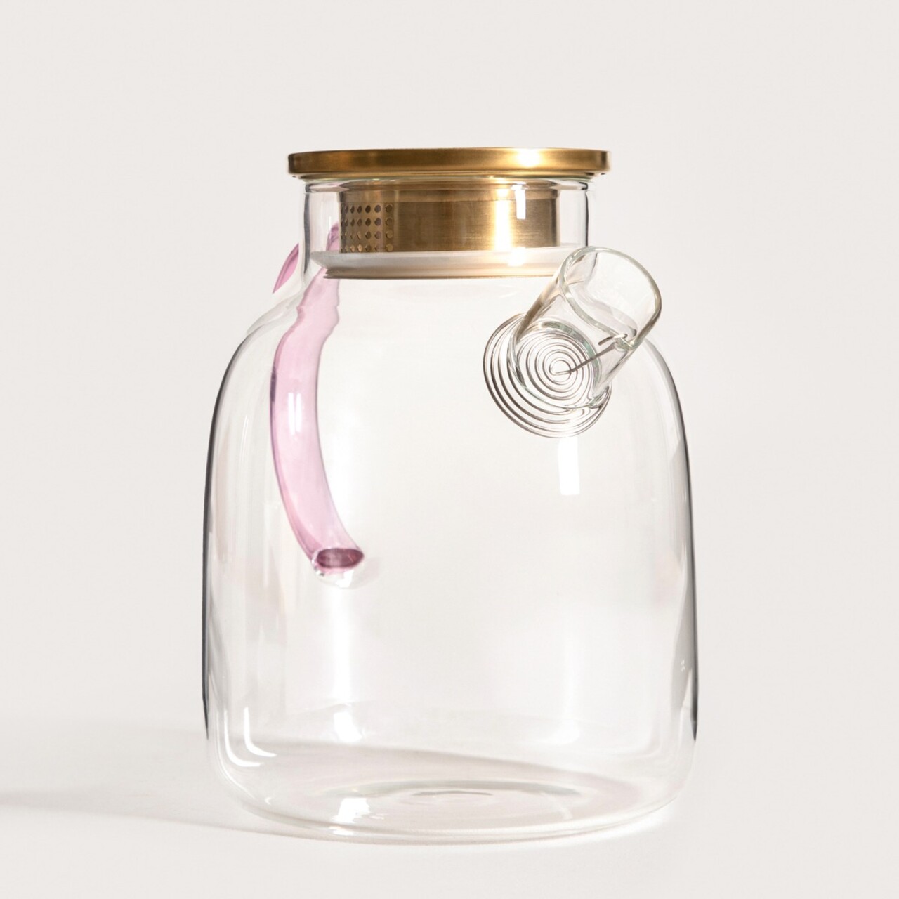 Ceainic Kubbe, Homla, 1.8 L, sticla/inox, roz/auriu - 2 | YEO