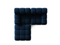 Canapea modulara 3 locuri, Bellis-51, Micadoni Home, 188x188x70 cm, catifea, albastru regal
