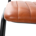 Scaun Lumbar, Homla, 52x46x78 cm, piele/metal, maro