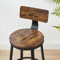 Set 2 scaune de bar, Vasagle, Industrial, 50.6x88.5 cm, PAL/otel, maro