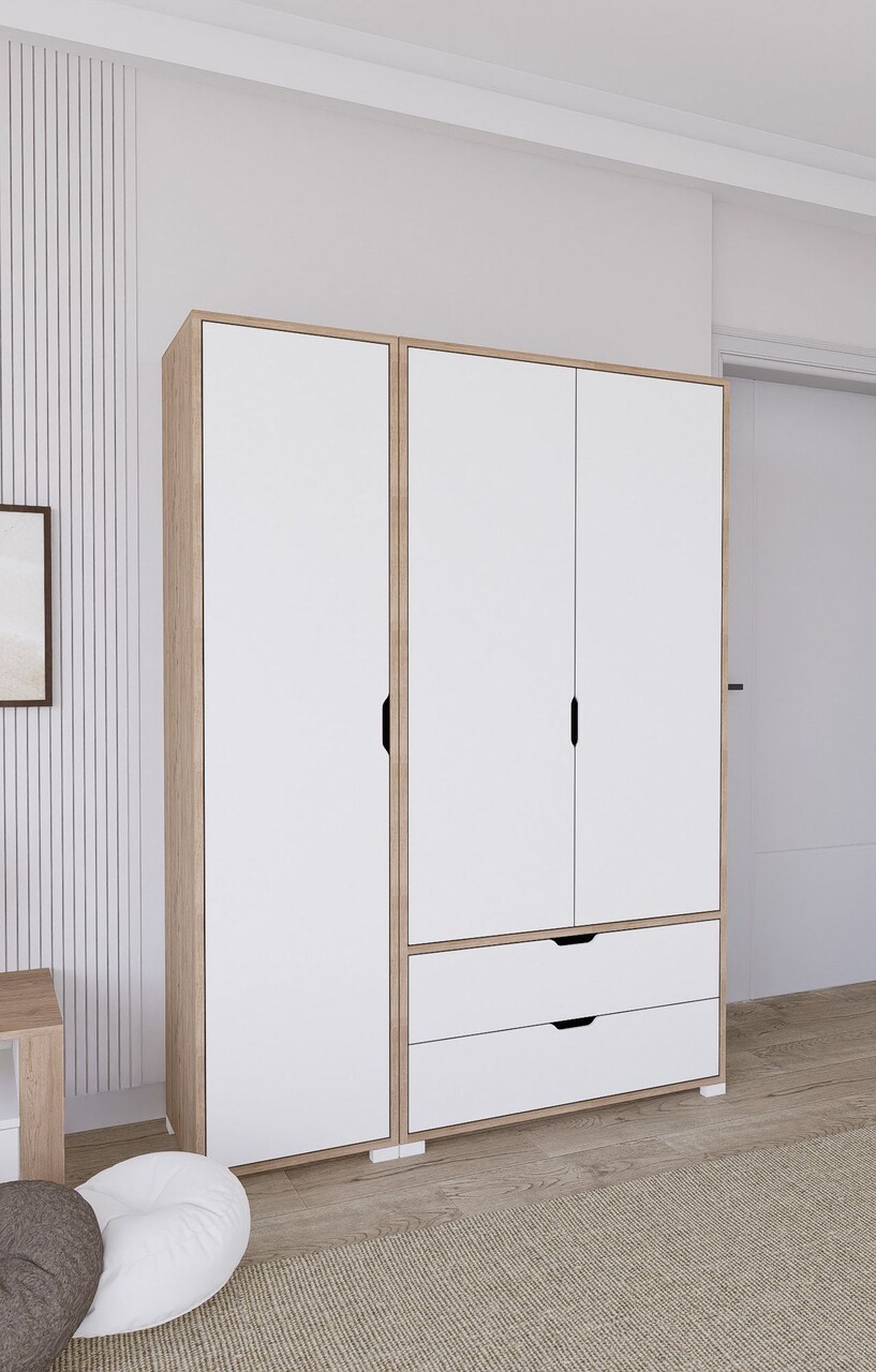 Dulap pentru haine, Miwood, Nisan 1600-019, Nuc deschis - 1 | YEO