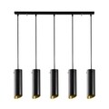 Lustra Sivani MR - 980, Opviq, 85 x 8 x 114 cm, 5 x E27, 100W, negru/galben