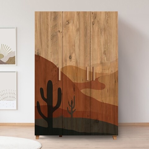 Dulap Pentru Haine, Vella, Leva Desert, 120 X 189 X 48 Cm, Pal Melaminat, Multicolor