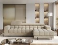 Coltar extensibil dreapta 3 locuri ELTAP, RT-18AU, Felro, 285x181x93 cm, lemn/poliester, bej inchis