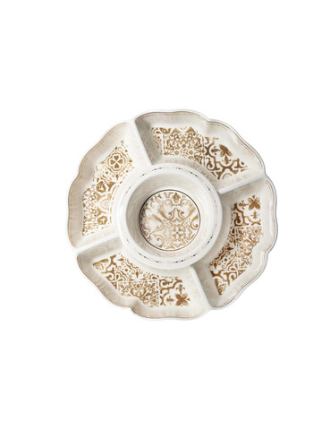 Platou servire aperitiv, Excalibur Starter, Brandani, D27 cm, portelan