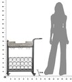 Carucior servire cu suport pentru vin Industry, Mauro Ferretti, 81.5x35x86 cm, fier