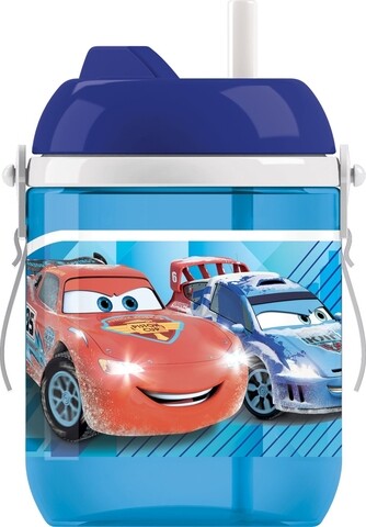 Recipient apa Cars, Disney, 400 ml, plastic, albastru