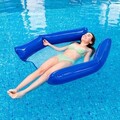 Hamac plutitor dublu pentru piscina Twolok InnovaGoods, 135 x 131.5 cm, albastru