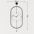 Ceas de perete, Mclock-00133, Lățime: 35 cm Înălțime: 85 cm Adâncime: 7 cm, Negru
