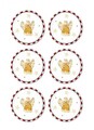 Set farfurii din ceramica pentru desert, Mia - Kitchenware, 280TMA1705, Ceramica , Dimensiune: 19 x 19 x 1 cm (6 bucăți), Alb / Roșu / Galben