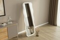 Oglinda decorativa, Siam, Aror, 50x160x2.2 cm, MDF , Alb