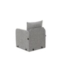 Canapea extensibilă cu 1 loc, Futon, 859FTN2881, Metal , Gri deschis