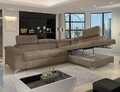 Coltar extensibil dreapta 4 locuri ELTAP, ERI-02, Eridano, 275x202x88 cm, lemn/poliester, bej inchis